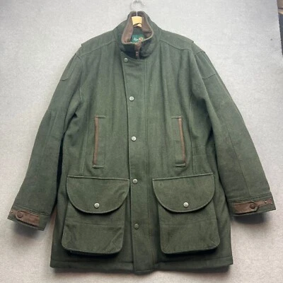 ALAN PAINE Field Coat Mens Large Green Tweed Country Shooting Jacket Hunting - Image 1 of 4