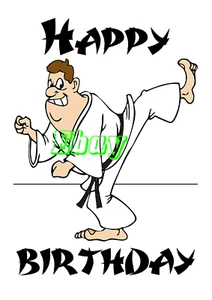 Karate Martial Arts Style Birthday Card with envelope inc. - Picture 1 of 4
