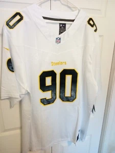 2XL Pit Steelers #90 T.J. Watt Wht 2023 F.U.S.E. Smoke Vapor Stitched Jersey - Picture 1 of 5