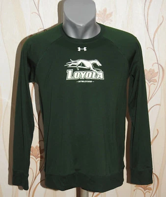 Loyola Greyhound Under Armour Long Sleeve Shirt Training Jersey Green Size Men М - Image 1 of 4