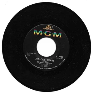 Connie Francis: "Jealous Heart" / "Can I Rely On You" - VG+ '65 - plays NM! - Picture 1 of 1