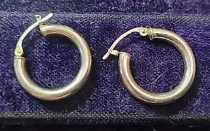 Schöne 14 K Weißgold Creolen - Bild 1 von 7