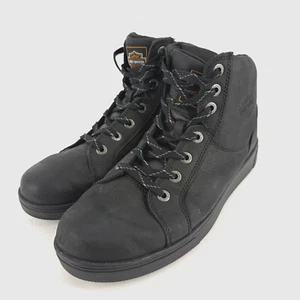 Harley-Davidson Men's Watkins 9M 4.25-Inch Black Leather Motorcycle Boots D93517 - Picture 1 of 15
