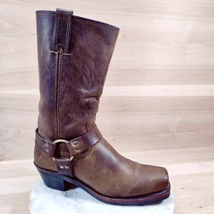 Frye Arnés 12R Botas de Moto Mujer 10 M Marrón Motociclista Punta Cuadrada Western - Imagen 1 de 13