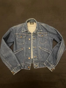 Vintage 50s WRANGLER Rockabilly Western Denim Jacket USA Sz S - Picture 1 of 7
