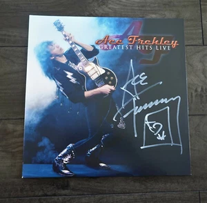 Ace Frehley Signed Greatest Hits Live Double LP White Autograph Album Vinyl - Picture 1 of 3