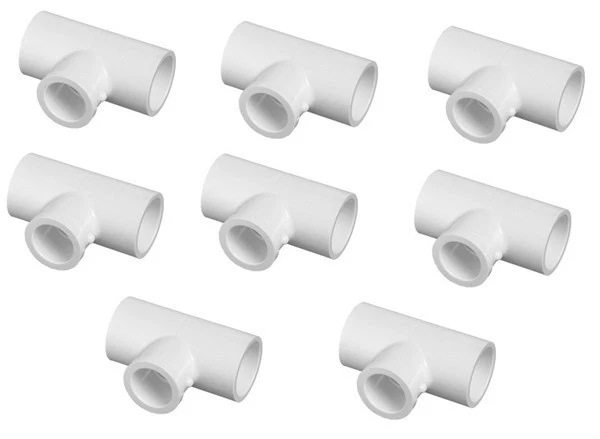 10 Lasco 1-1/2" x 1-1/2" x 1" Sch40 PVC Reducing Tee slip x slip x slip - Image 1 of 1