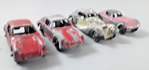 Lote de 4 coches pequeños Tootsietoy 2 pulgadas de largo Porsche, Cheetah, Mercedes - Imagen 1 de 3