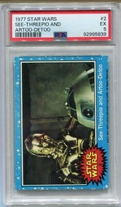 1977 Star Wars See-Threepio & Artoo-Detoo C3P0 R2D2 #2 Trading Card PSA 5 EX - Bild 1 von 2