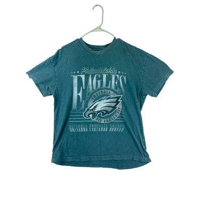 NFL Team Philadelphia Eagles Apparel Graphic T-Shirt Green Men's XL Vintage Wash - Image 1 of 4