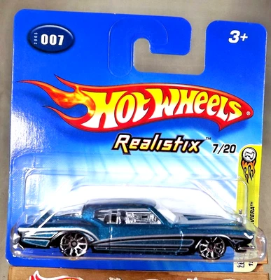 Tarjeta corta Buick Riviera 2005 Hot Wheels #7 Realistix 7/20 1971 verde/10 radios Foto 1 de 4