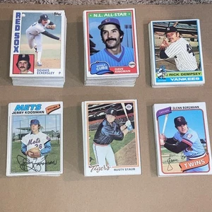 LOT 275+ Topps 1976 1977 1978 1980 1981 1984 Baseball Cards Commons, Stars EX/NM - Picture 1 of 8
