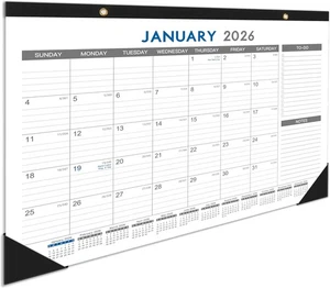 Calendario da scrivania 2026 - gennaio 2026 - dicembre 2026, pad 12 mesi con nero  - Foto 1 di 8
