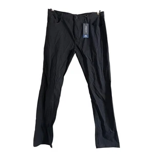 Kenneth Cole New York Men's Black Regular Fit Tech Pants Size 34W 32L 34x32 New - Picture 1 of 8