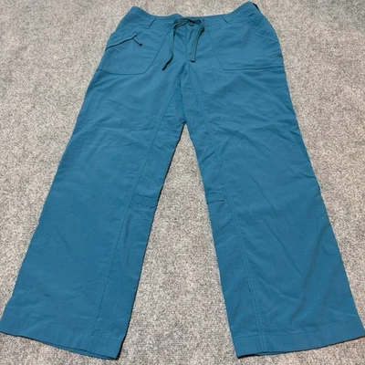 The North Face Pants Womens 10 Blue Nylon Drawstring Pockets Hiking Outdoors - Image 1 of 4
