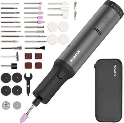 ATuMan Cordless Rotary Tool Kit, 7.2V with Higher Torque, More Black  - Image 1 of 4