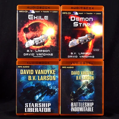 MP3 CD Audiobook Lot 4 Star Force Exile Galactic Liberation Battleship BV Larson - Image 1 of 4