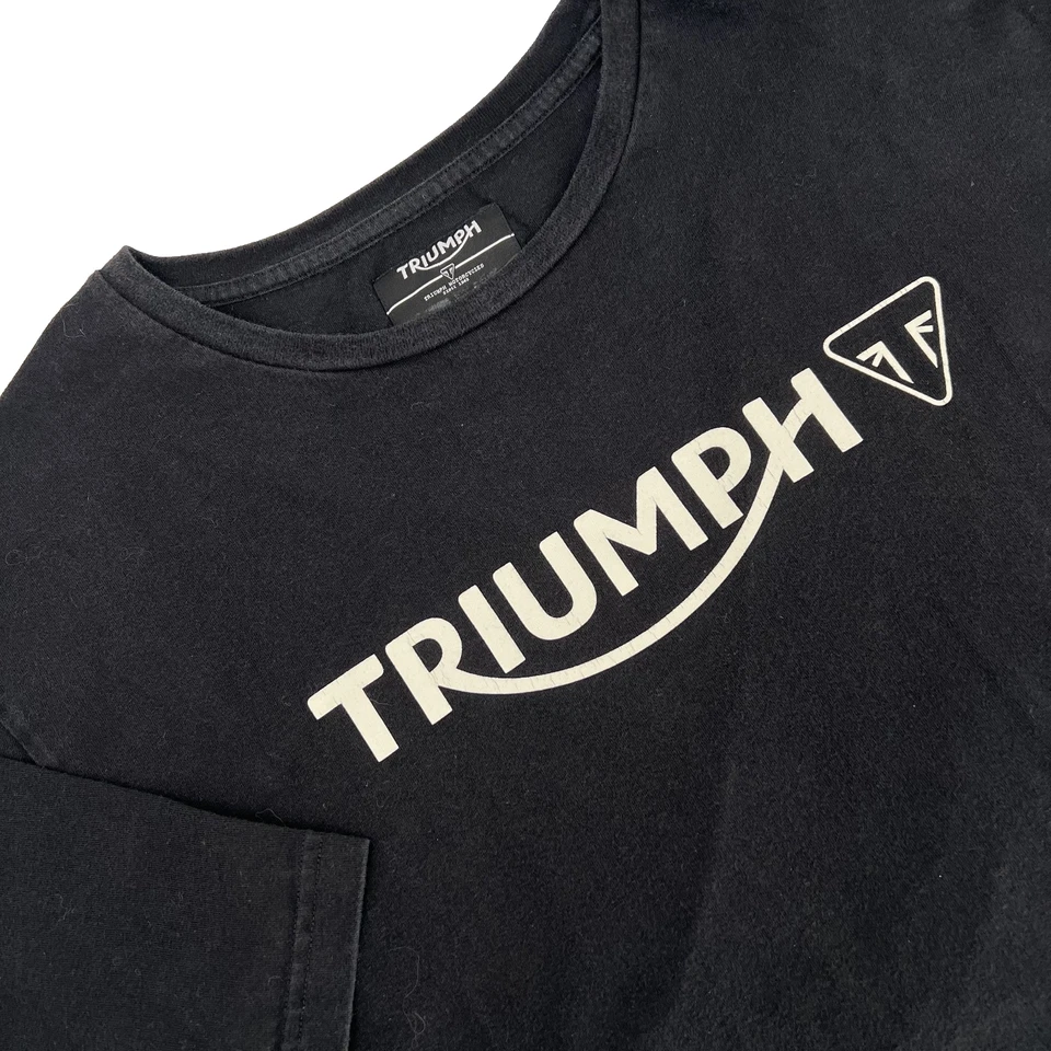 Camiseta TRIUMPH Para Hombre Talla XXXL Negra/Blanca Estampado Gráfico Manga Corta Cuello Redondo Foto 1 de 4