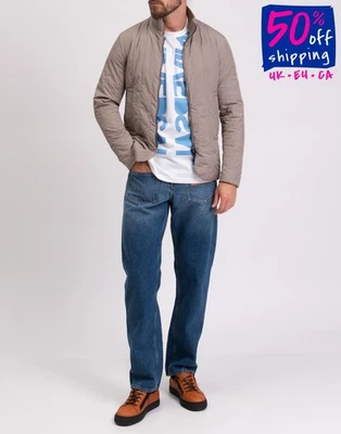 RRP€550 EMPORIO ARMANI Quilted Jacket IT46 US36 S Grey Lined - Imagem 1 de 4