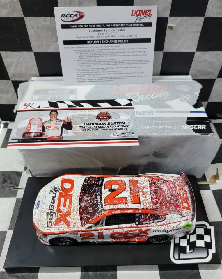 Harrison Burton #21 Dex Imaging Daytona Vincitore 2024 MUSTANG 1:24 - Immagine 1 di 4