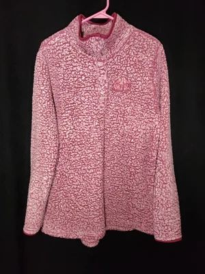 Real Tree Women's Pink XL Long Sleeve 2 Hidden Button High Neck Collar Pullover - Image 1 of 4