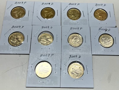 2009 P & D 24 karat gold Overlay State Quarter (10 coins) - Image 1 of 2