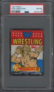 1987 Topps WWF Wrestling Wrestle Mania III Wax Pack PSA 8 NM-MT Hulk Hogan - Bild 1 von 2