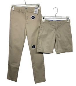 NWT OshKosh Boys size 10 Beige Stretch Pants Trousers & Summer Shorts - Picture 1 of 14