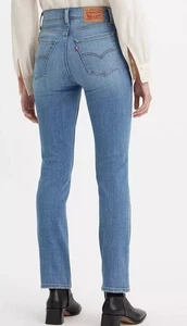 NWT Levi’s 724 High Rise Jeans Ripped Stretch Slim Straight New 32X32 $70 Sz 14 - Picture 1 of 11