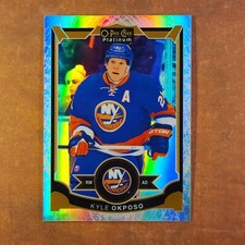 2-09-11 mx . 2015-16 opc o-pee-chee platinum white ice /199 #49 kyle okposo