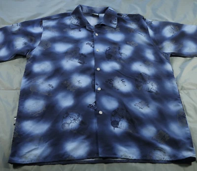 Vtg Southpole Shirt Mens L Blue DJ Graffiti Streetwear Hip Hop Loop Collar Y2K - Image 1 of 4