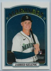 2021 Topps Heritage High Number Jarred Kelenic Rookie Chrome #d 777/999 Mariners - Picture 1 of 2