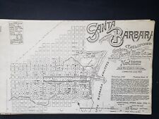 1892 Sanborn & Perris Map Structures by Street Santa Barbara Facsimile