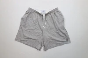 Pantalones Cortos De Colección Y2K Champion Para Hombres Talla XL Clásicos Logo Sobre la Rodilla Gris Jaspeado - Imagen 1 de 11