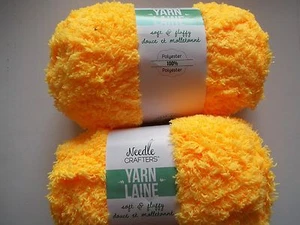 Needle Crafters Soft & Fluffy plush/fleece yarn, Sunrise, lot of 2 (40 yds ea) - Picture 1 of 2