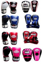 16oz Boxing gloves PUNCH PADS set pack combo FOCUS MITTS BOXING FITNESS / MORGAN