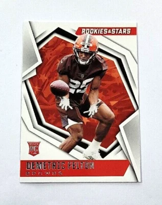 2021 Panini Rookies & Stars Demetric Felton Rookie Cleveland Browns RC #191 - Image 1 of 2