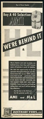 1947 AMI model A jukebox photo vintage trade print ad - Image 1 of 4