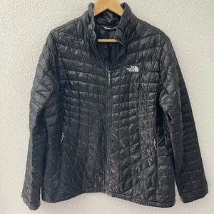 North Face Womens Thermoball Jacket XL Black Puffer Primaloft Insulated HOLE - Picture 1 of 6