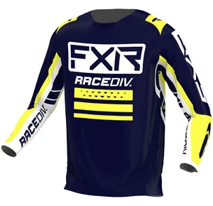 FXR Clutch Pro 22 Mens MX Offroad Jersey Midnight/White/Yellow XL - Picture 1 of 2