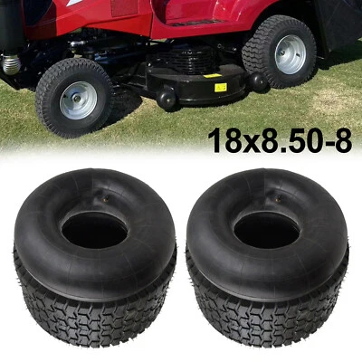 2x Reifen Mantel mit 2pcs Schlauch 18x8.50-8 für Aufsitzmäher Rasentraktor TR87 - Bild 1 von 4