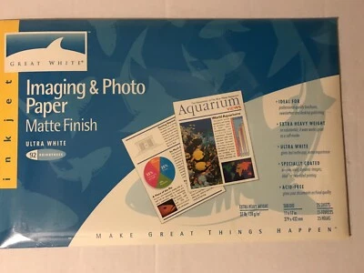  2- inkjet Imaging & Photo paper - Matte Fin.- Tabloid 11 X 17 size - 25 sheets  - Image 1 of 4