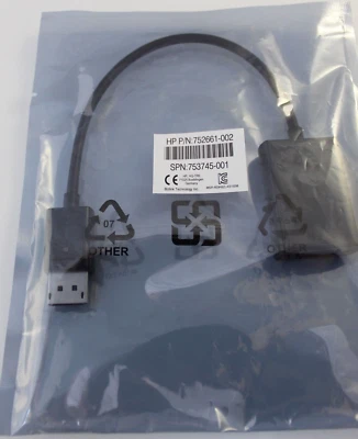 New Genuine HP DisplayPort (DP) to VGA Adapter 752661-001 753745-001 - Image 1 of 2