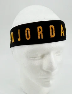 Nike Jordan Sport Headband Men's Black/Yellow Ochre - Picture 1 of 6