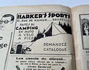 Bulletin Touring-Club Belgique avec publicité Hergé Harker’s Sports - Mai 1928 - Imagen 1 de 6