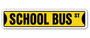 SCHOOL BUS Street Sign Metal Plastic Decal driver student stop - Picture 1 of 12
