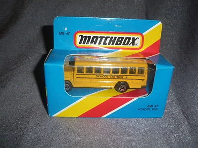 287B Vintage 1981 Matchbox MB 47 Autobus per la Scuola Quartiere 2 USA 1:76 - Immagine 1 di 4