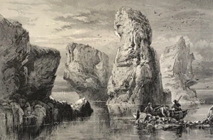 The Paternosterers off Sark Channel Islands woodcut print 1875 book illustration - Picture 1 of 3