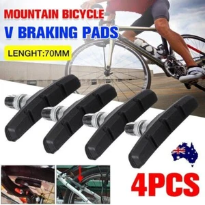 4 Pcs Mountain Bicycle V Braking Pads Blocks Shoes for Bike V Brake System AU - Picture 1 of 12