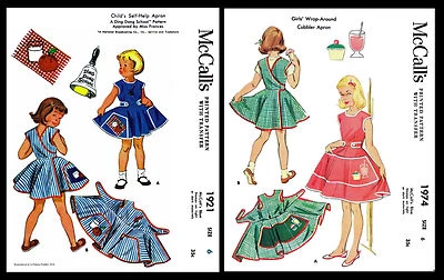 McCall's Pattern ~1921~1974~ APRON DRESS Child Toddler Girls - Image 1 of 4